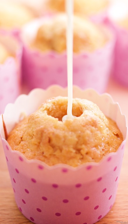 Cupcake relleno de leche condensada